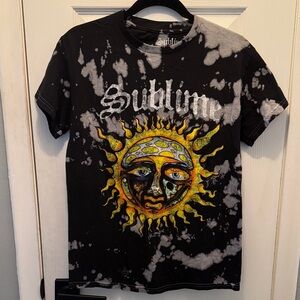 Sublime Black Tie-Dye Sun Graphic T-Shirt